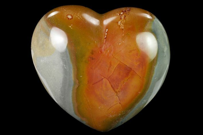 Wide, Polychrome Jasper Heart - Madagascar #167314